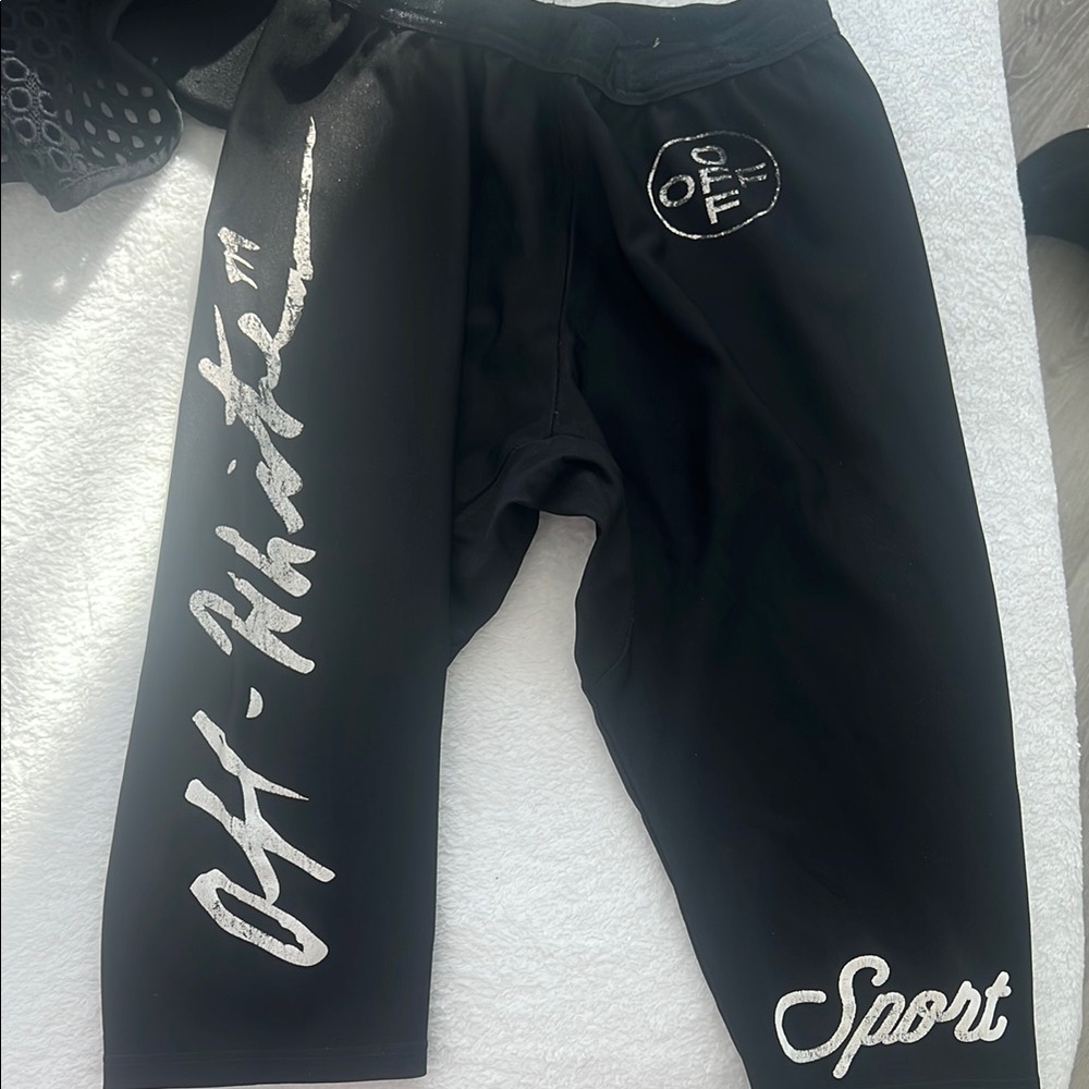 Off-White Kids Black Sport Bottoms